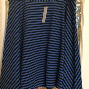 NWT NY&CO blue striped skirt Size M
